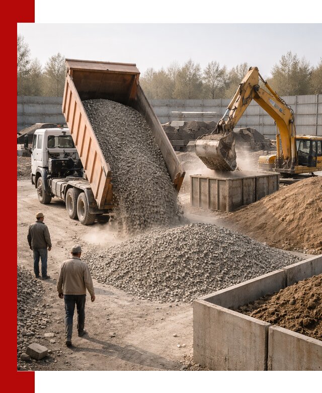 Доставка нерудных материалов с погрузкой и разгрузкой в Нижнем Новгороде