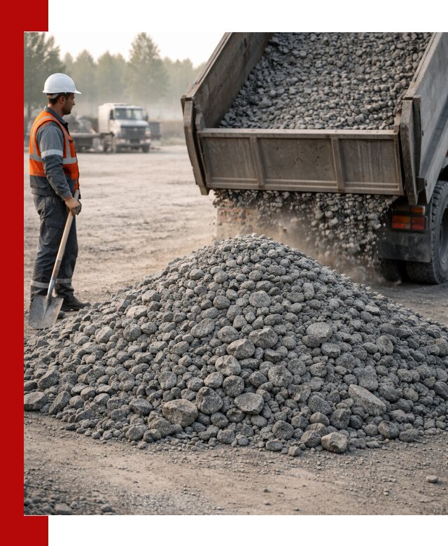 Гранитный щебень фракции 100–201 для строительства в Нижнем Новгороде