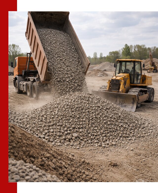 Доставка гравийного щебня фракции 40-70 в Нижнем Новгороде
