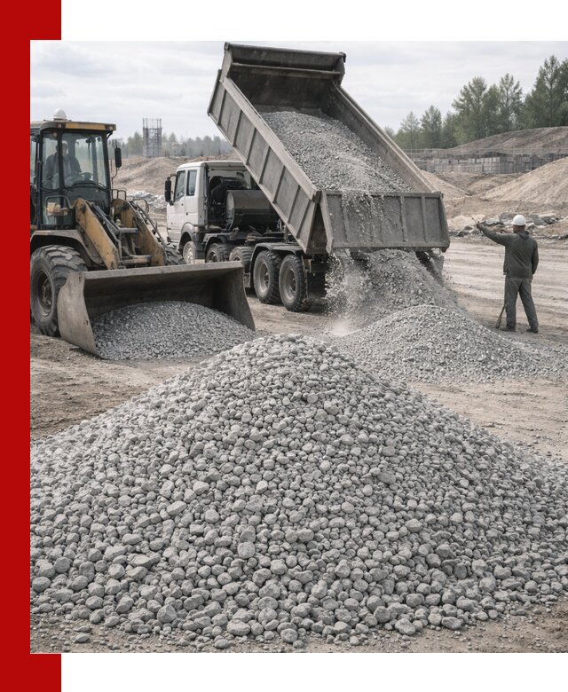 Доставка известнякового щебня фр. 5–20 в Нижнем Новгороде