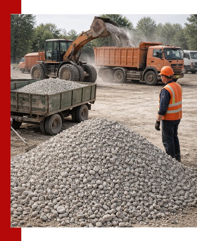 Доставка известнякового щебня фракция 20–40 в Нижнем Новгороде