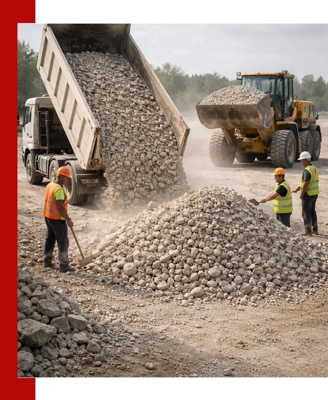Доставка известнякового щебня фр. 40-70 в Нижнем Новгороде