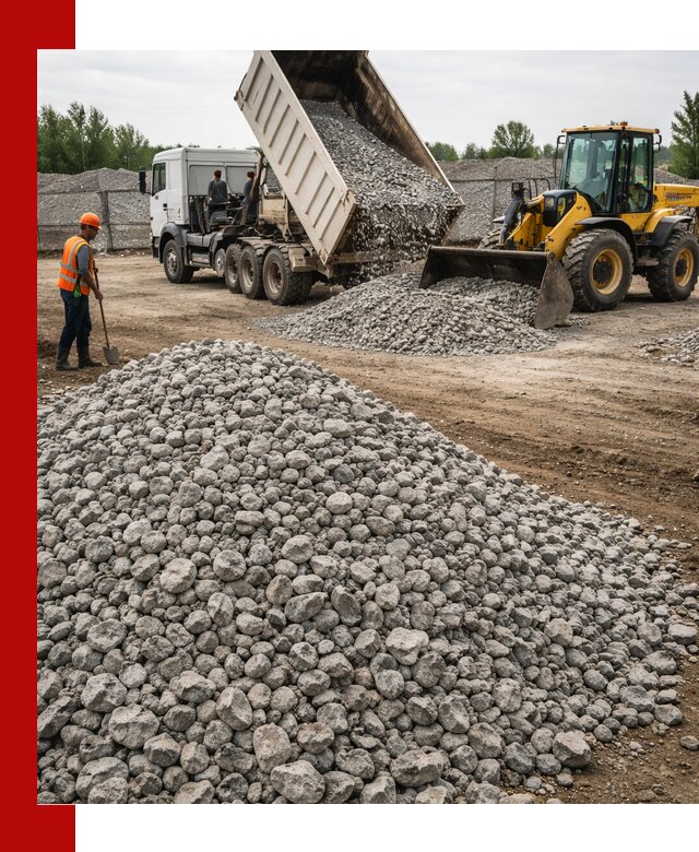 Доставка бетонного щебня фракции 40-70 в Нижнем Новгороде