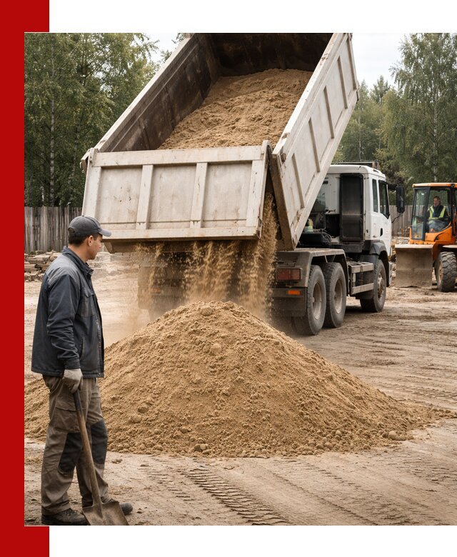 Доставка и продажа песка с разгрузкой в Нижнем Новгороде
