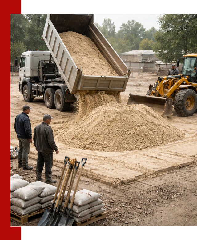 Доставка мытого песка в Нижнем Новгороде с самосвалами по выгодной цене