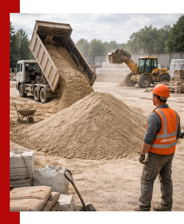 Доставка строительного песка с самосвалом в Нижнем Новгороде
