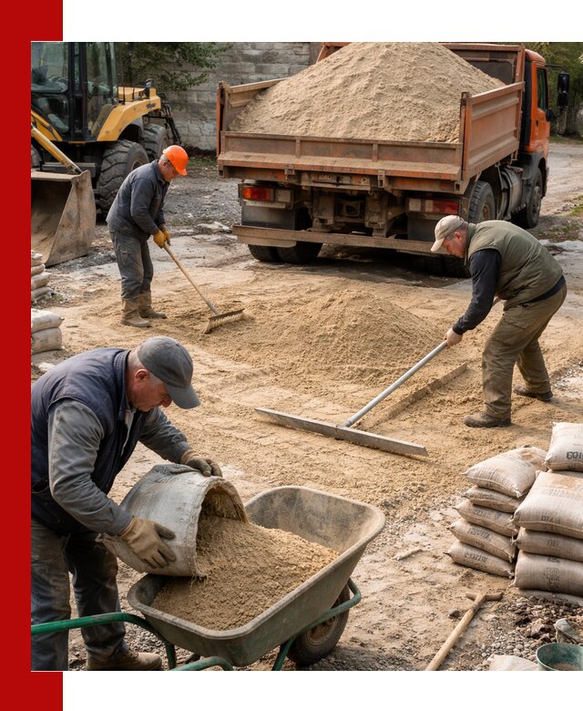 Поставка песка для стяжки в Нижнем Новгороде с быстрой доставкой