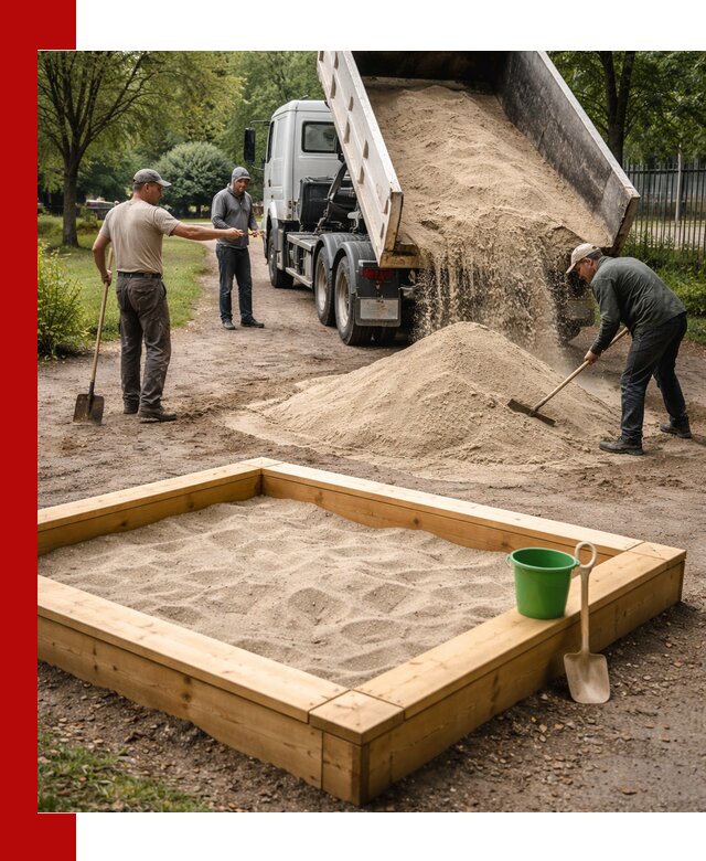 Песок для песочницы с доставкой в Нижнем Новгороде недорого и чистый