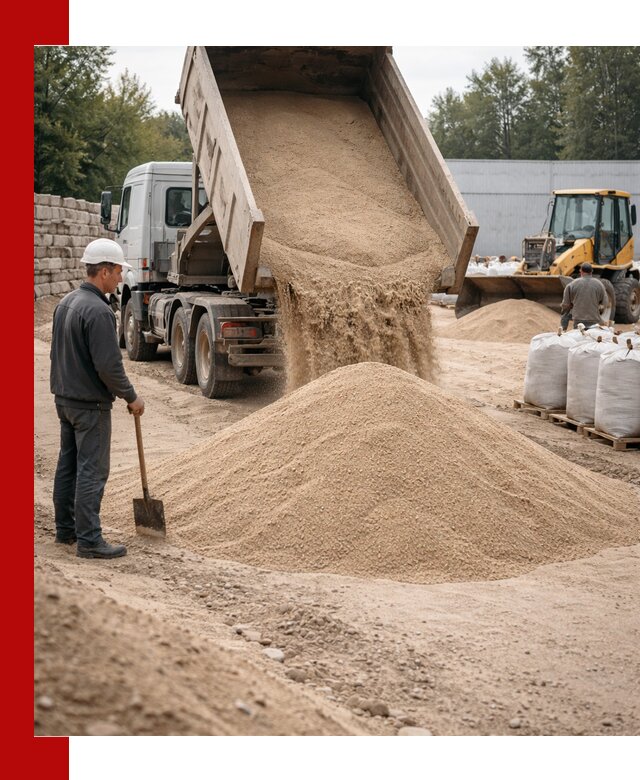 Кварцевый песок фракция 0–3 мм с доставкой в Нижнем Новгороде