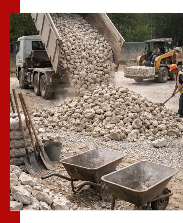 Доставка и продажа бутового известнякового камня в Нижнем Новгороде