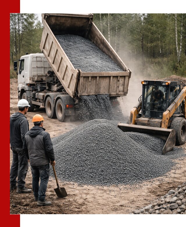 Гранитный отсев 0-5 с доставкой и разгрузкой в Нижнем Новгороде
