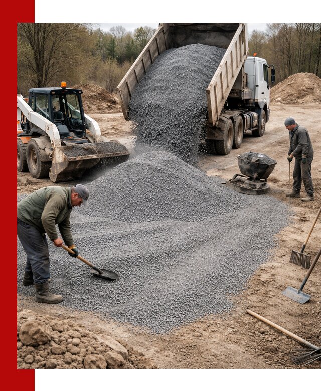 Отсев для подсыпки в Нижнем Новгороде — доставка и подсыпка на участок