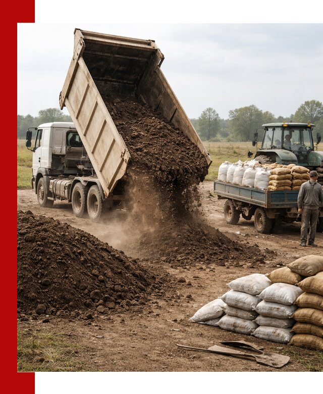 Доставка грунта и удобрений оптом в Нижнем Новгороде для сельхоз и строительства