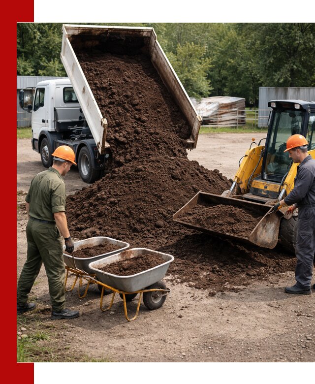 Доставка торфо-земляной смеси в Нижнем Новгороде для огорода и ландшафта