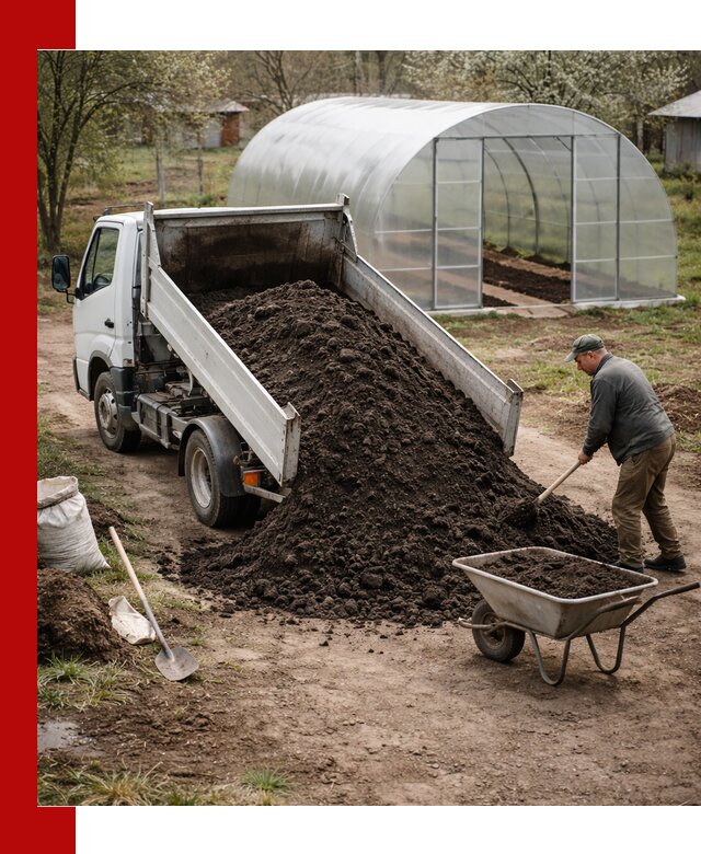 Чернозем для теплицы с доставкой в Нижнем Новгороде