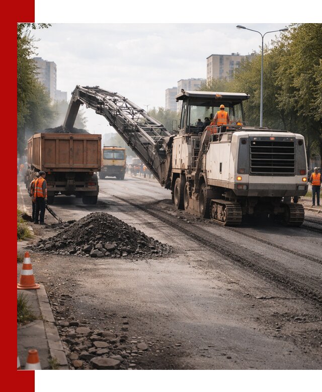 Фрезерованный асфальт в Нижнем Новгороде — удаление и вывоз старого покрытия