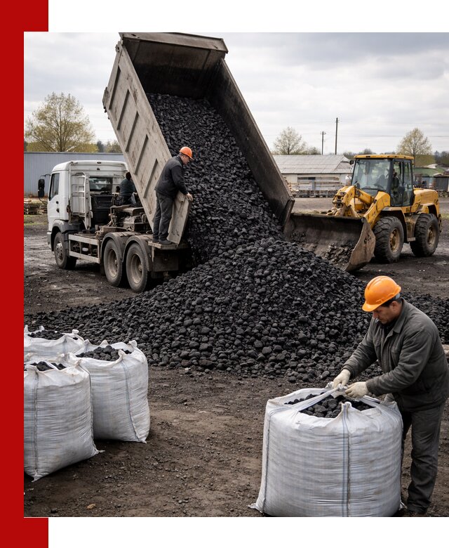 Доставка каменного угля в Нижнем Новгороде оптом и в розницу
