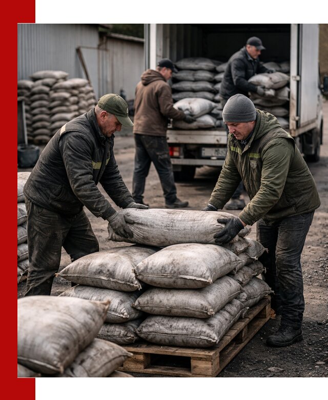 Доставка угля в мешках по выгодным ценам в Нижнем Новгороде