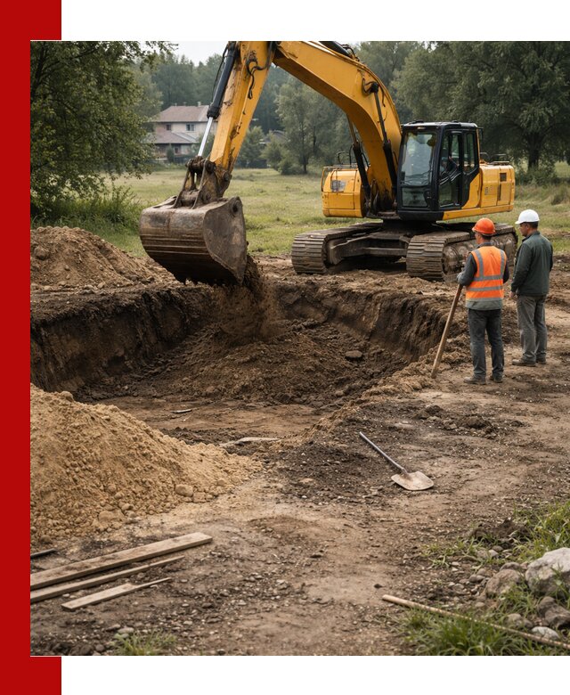 Рытье котлована под фундамент в Нижнем Новгороде (быстро и недорого)
